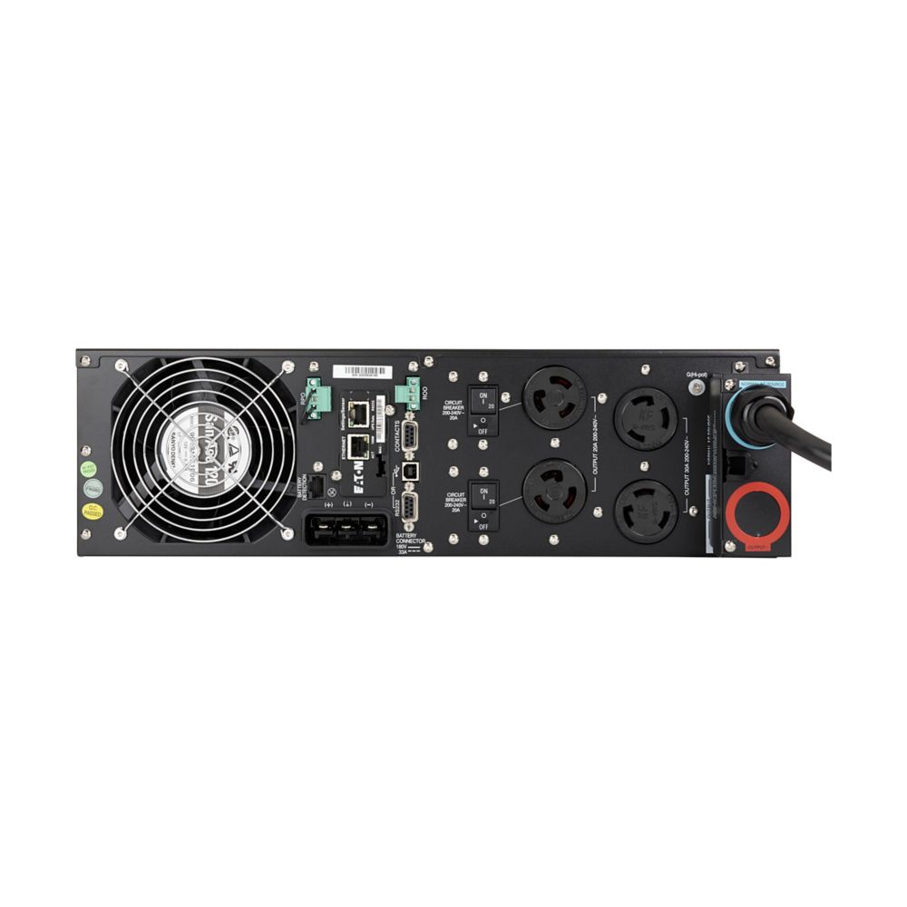 Eaton Power Quality 9PX6K | 9Px UPS, Network Card Included, 3U, 6000 Va, 5400 W, L6-30P Input, Outputs, (2) L6-20R, (2) L6-30R