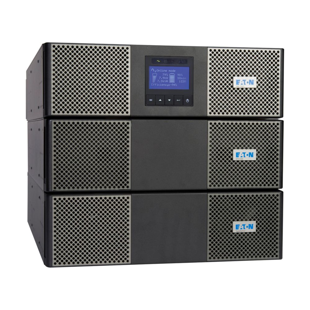 Eaton Power Quality 9PX8KTF5 | UPS, Network Card Included, 9U, 8 KVA, 7.2 KW, Hardwired Input, Outputs: (18) 5-20R, (2) L6-30R, 208V