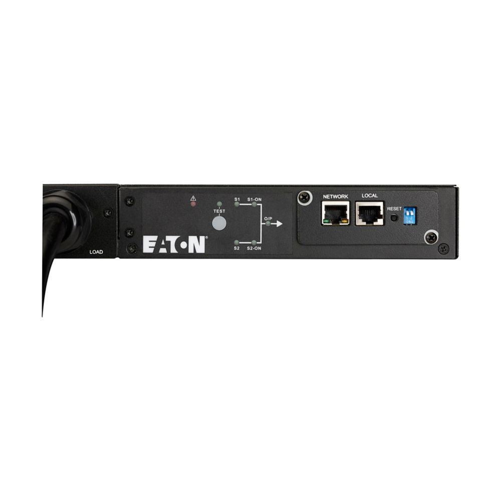 Eaton Power Quality EATS30P | ATS Rack PDU, 1U, (2) L6-30P Input, 5.76 KW Max, 208-240V, 24A, 10 Ft Cord, Single-Phase, Outlets, (1) L6-30R