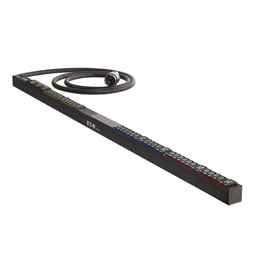 Eaton Power Quality EBA301-10 | Basic Rack PDU, 0U, L15-20P Input, 5.76 KW Max, 200-240V, 16A, 10 Ft Cord, Three-Phase, Outlets