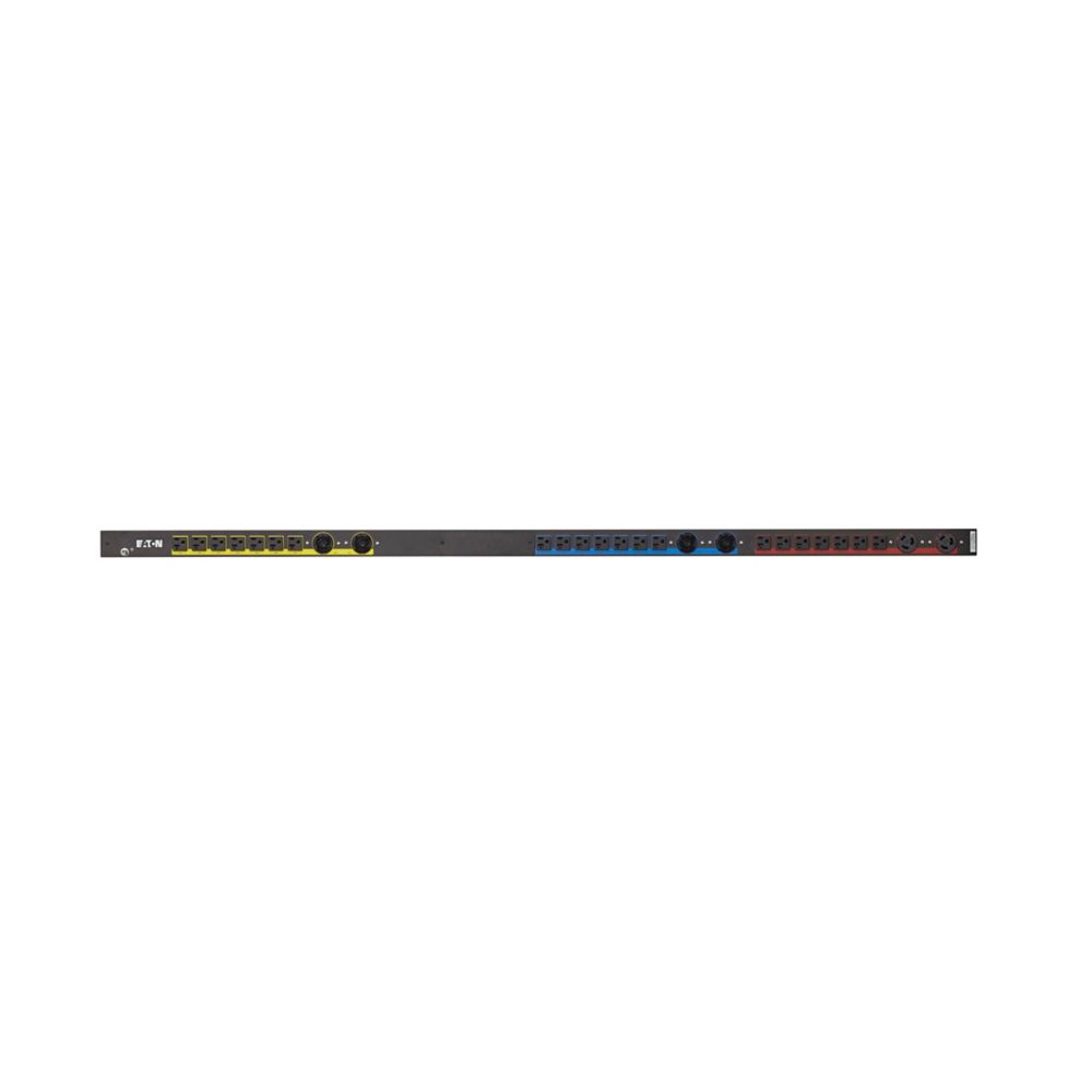 Eaton Power Quality EBA308-10 | Basic Rack PDU, 0U, L21-20P Input, 5.76 KW Max, 120/208V, 16A, 10 Ft Cord, Three-Phase, Outlets