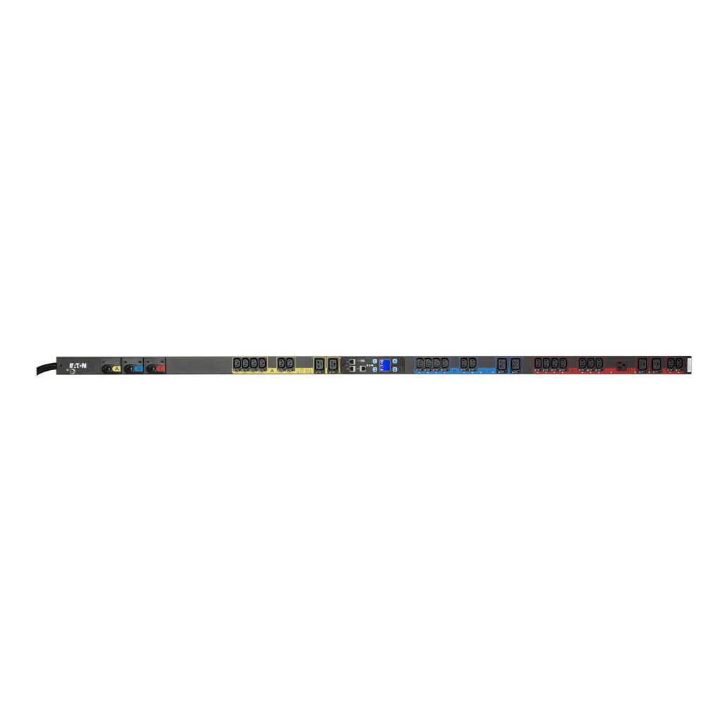 Eaton Power Quality EMA333-10 | Managed PDU, 3Ph, 0U, L21-30P Input, 10 Ft Cord, 8.64 KW, 24A, 120/208V, 28 Outlets (21) C13 (6) C19 (1) 5-20R, Taa