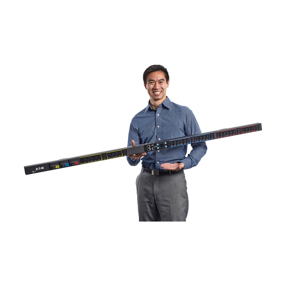 Eaton Power Quality EMI301-10 | Metered Input Rack PDU, 0U, L15-20P Input, 5.76 KW Max, 200-240V, 16A, 10 Ft Cord