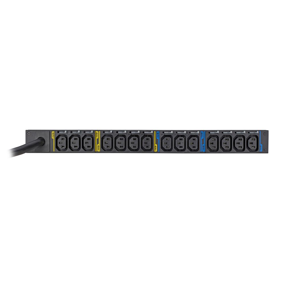 Eaton Power Quality EMIT07-10 | Metered Input PDU, 1Ph, 1U, L6-30P Input, 10 Ft Cord, 5.76 KW, 24A, 200-240V, 18 Outlets (18) C13