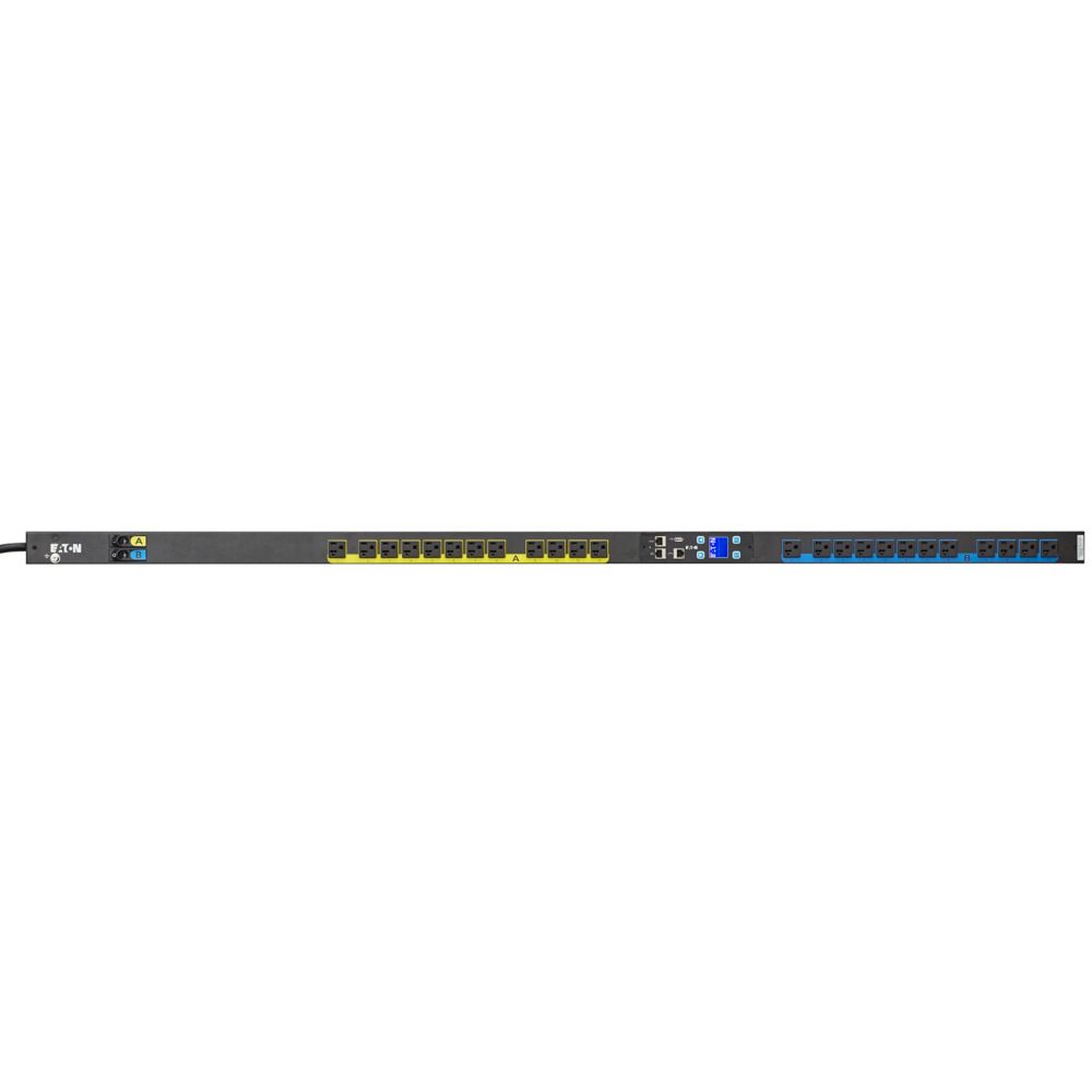 Eaton Power Quality EMO108-10 | Metered Outlet Rack PDU, 0U, L5-30P Input, 2.88 KW Max, 120V, 24A, 10 Ft Cord, Single-Phase, Outlets, (24) 5-20R