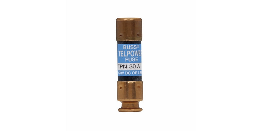 Eaton Power Quality TPN-30 | Telecommunication Fuse, 170 VDC DC, 100 kA Interrupting Rating, Ferrule Connection