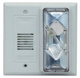 Edwards Signaling 6536-G5 | Horn/Strobe, 82 dB at 10 ft., 24 VAC, 24 VDC, Clear/Neutral White