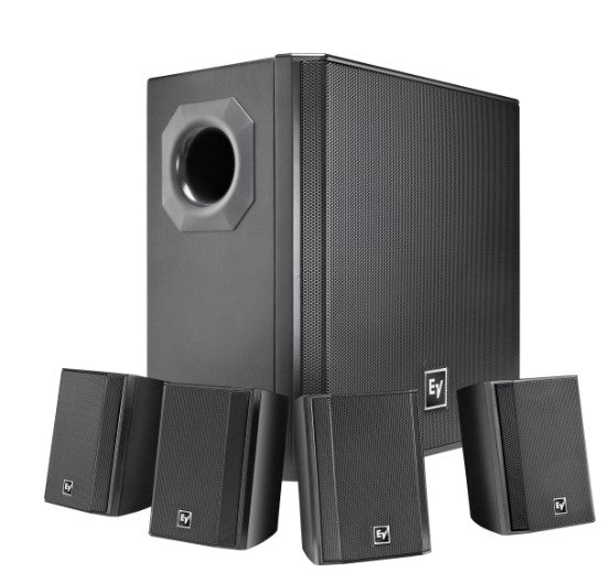 Electro-Voice EVID-S44 | Wall-Mount Background Music Speaker System Package, Black