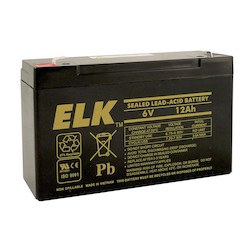 Elk Products Inc. ELK-061-20 | Sealed Lead Acid Battery, 6 V 12Ah