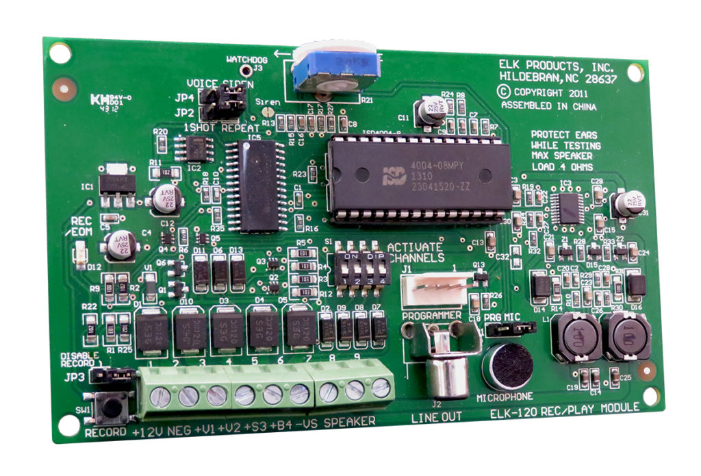 Elk Products Inc. ELK-120 | 4-Channel Recordable Voice and Siren Driver