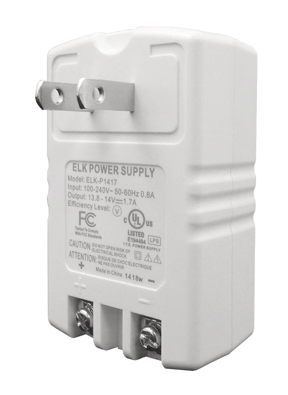 Elk Products Inc. ELKP1417 | Plug-in Power Supply, 14VDC @ 1.7A