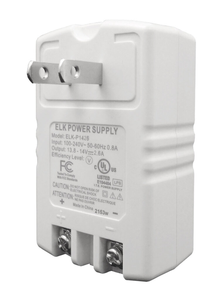 Elk Products Inc. P1426 | Plug-in Power Supply, 14VDC @ 2.6A