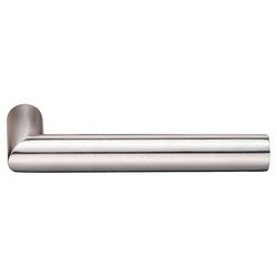 Emtek Products Inc 5109 STU US15 | Door Lever Set, Stuttgart, Disk Rosette Style, 5-1/2" Length, 1-1/4" Clearance, 2" Projection, Brass, Satin Nickel, Includes Latch/Strike Plate, For Privacy