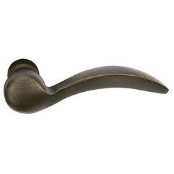 Emtek Products Inc 7056 D FB LH | Door Lever Set, Durango, Dummy, #2 Rosette Style, Left Hand, 5" Length, 1-3/4" Clearance, 3" Projection, Brass, Flat Black