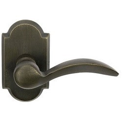 Emtek Products Inc 7208 D FB RH | Door Lever Set, Durango, #1 Rosette Style, Right Hand, 5" Length, 1-3/4" Clearance, 3" Projection, Brass, Flat Black, For Privacy