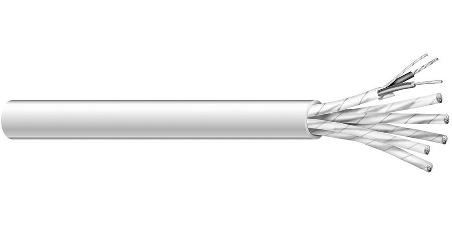 Encore Wire C0584A.41.10 | 18 AWG 2-Pair Stranded Tinned Copper PVC Insulated, Overall PVC Jacket, Gray, 105°C, 300V