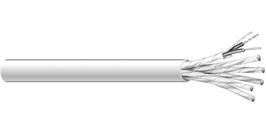 Encore Wire C0910A.41.10 | 24 AWG 2-Pair Stranded Tinned Copper, Polypropylene Insulated, Individually Foil Shielded Pairs, PVC Jacketed, 60°C