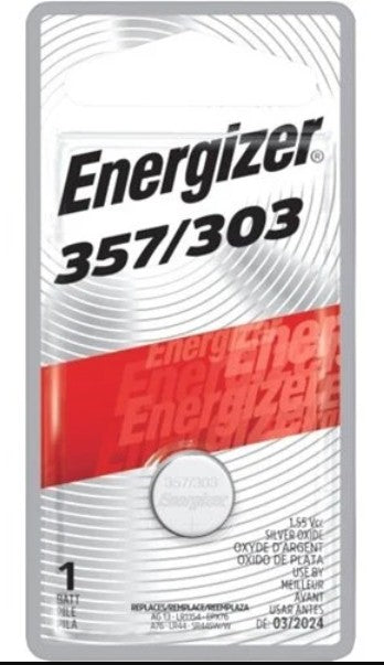 Energizer Battery Inc 357BPZ | Silver Oxide Battery, 1.55 V, Size 357/303