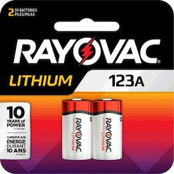 Energizer Battery Inc RL123A-2G | Rayovac 3V Lithium Battery, Model 123A