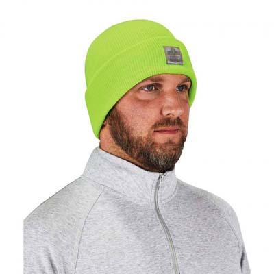 Ergodyne 16806 | N-Ferno 6806 Cuffed Rib Knit Beanie Hat Lime