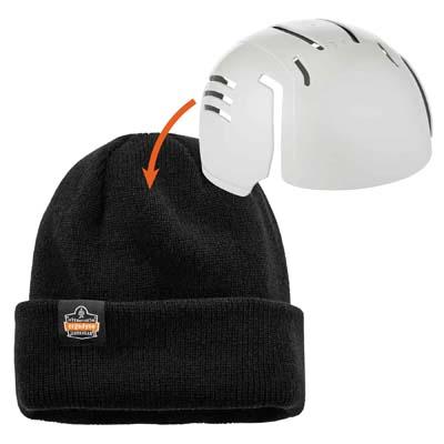 Ergodyne 16811 | N-Ferno 6811ZI Zippered Rib Knit Beanie Hat with Bump Cap Insert