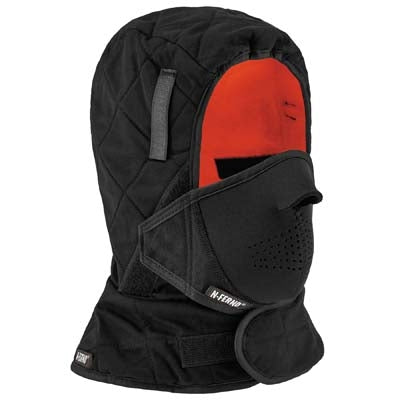 Ergodyne 16878 | N-Ferno 6878 Winter Hard Hat Liner w/ Neoprene Mouthpiece Kit 3-Layer, Black