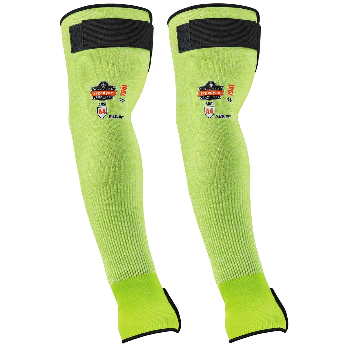 Ergodyne 17943 | ProFlex 7941 CR Protective Arm Sleeves 18 in. Lime, 1 Pair