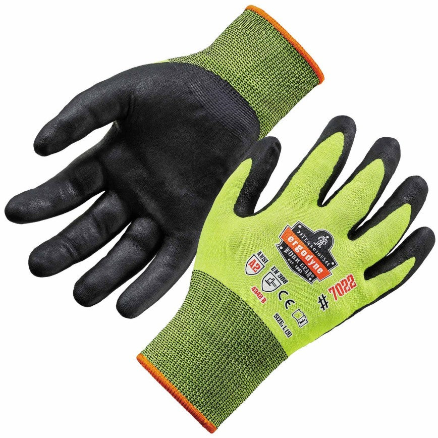 Ergodyne 17973 | Cut Resistant Gloves, Yarn, Fiber, Medium, Knit, Lime, ANSI Level A2, Hand Protection
