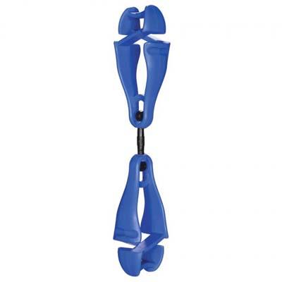 Ergodyne 19417 | Squids 3420 Swiveling Glove Clip Holder Dual Clips, Blue