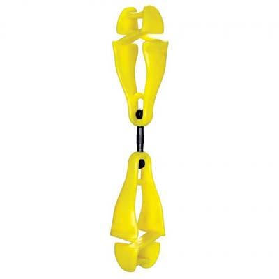 Ergodyne 19419 | Squids 3420 Swiveling Glove Clip Holder Dual Clips, Lime