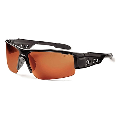 Ergodyne 52021 | Skullerz Dagr Safety Sunglasses, Black Frame, Polarized Copper Lens