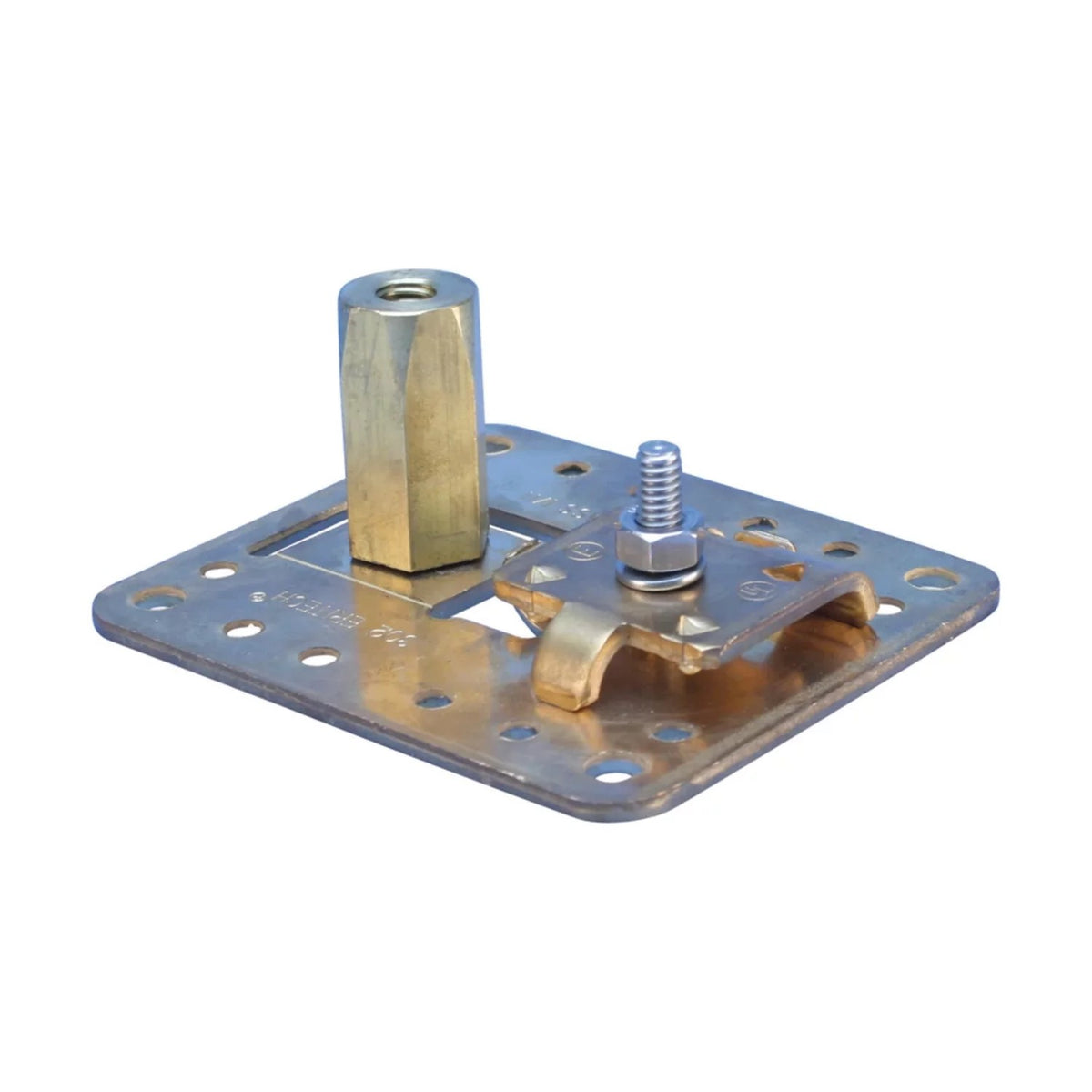 Erico LPC30212 | Air Terminal Base, Adjustable, Imperial Thread, Bronze, Brass, 1/2 UNC TS, Flat