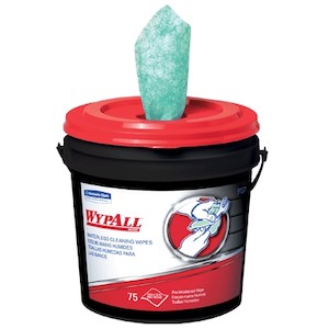 Essendant Receivables KCC91371EA | Kimberly-Clark WypAll Waterless Cleaning Wipes, 12" X 12" 75/Bucket