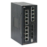 Etherwan Systems EX78934R-0VB | Hardened Managed 16-Port Gigabit PoE Ethernet Switch