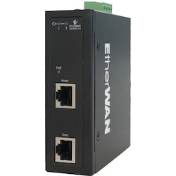 Etherwan Systems INJ90BT-24 | Hardened Gigabit PoE Injector with 802.3Bt PoE, 90W Power Output, Din Rail Mounting