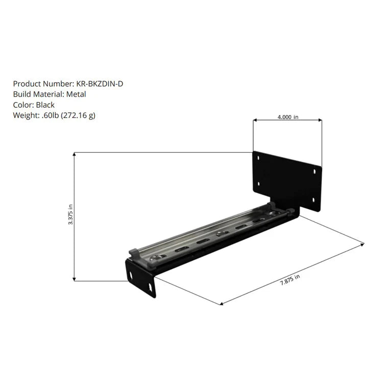 Etherwan Systems KR-BKZDIN-D | Z-Shaped Vertical Mounting Bracket with Removable DIN-Rail