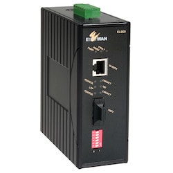 Etherwan Systems EL900-A-N-1-A | Hardened -40C - 75C 1 10/100Tx Port To 1 100Fx Fiber Port Media Converter. Din Rail Or Panel Mount. Terminal Block Power Connector 10Vdc - 48Vdc Complies With U/L 1604