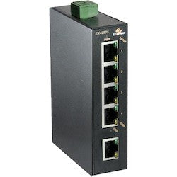 Etherwan Systems EX42905 | Hardended -40C - 75C Unmanaged 5 Port Gigabit Din Rail Switch, Supports Qos, Eee, 12-48Vdc Terminal Block Power Input
