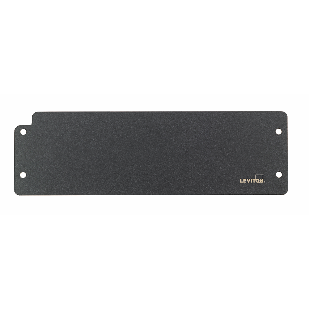 Leviton F3168-BLK | HDX Frame Blank Plate, 2RU. Use with HDX Frame (F3168-22F)