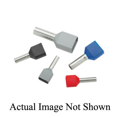 Panduit FTD78-8-D | Pan-Term Ftd78-8-D Twin Wire Ferrule, Black, 8Mm Pin L, Pk500