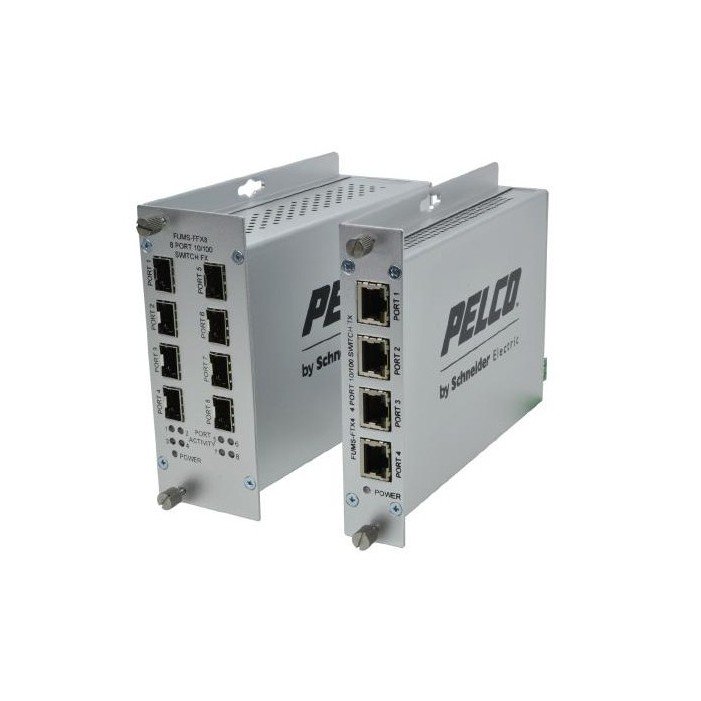 Pelco FUMS-GFX8 | Unmanaged Switch, 8 Port, 1000 Mbps, SFP Sold Separately