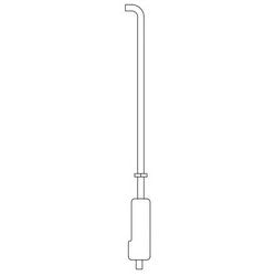 Falcon Lock 4270100521 | Exit Device Bottom Latch, Rod, for 1490 Series Door Exit Device