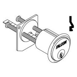 Falcon Lock 951 626 G | Door Lock Cylinder, Rim, 5-Pin, G Keyway, Aluminum, Satin Chrome