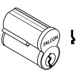 Falcon Lock C646 D 626 | Door Lock Cylinder, Interchangeable Core, 6-Pin, Uncombinated, Standard, D Keyway, Satin Chrome
