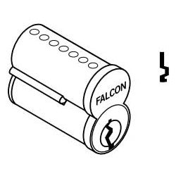 Falcon Lock CB846 F 626 | Door Lock Cylinder, Interchangeable Core, 6-Pin, Uncombinated, Best Style Capping, F Keyway, Satin Chrome
