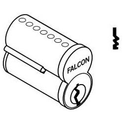 Falcon Lock CB849 TB 626 | Door Lock Cylinder, Interchangeable Core, 7-Pin, Uncombinated, No Logo, Best Capping, TB Keyway, Satin Chrome