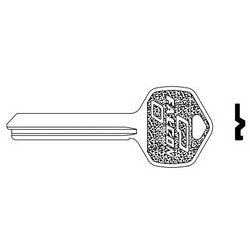 Falcon Lock KB628 C | Door Lock Key Blank, Standard, 7-Pin, C Keyway, for Interchangeable Core Cylinder