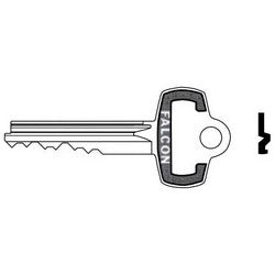 Falcon Lock KB800 E | Door Lock Key Blank, Standard, 7-Pin, Best Style SFIC Bow, E Keyway, for Interchangeable Core Cylinder