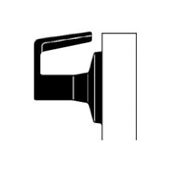 Falcon Lock T12 D 613 | Door Cylinder Lock, Extra Heavy Duty, Dane Lever, 2-3/4" Backset, Single Dummy, Oil Rubbed Bronze
