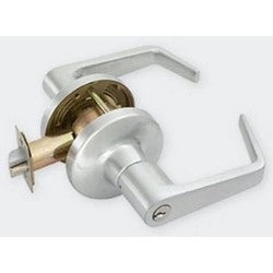 Falcon Lock T501BD D 626 | Door Cylinder Lock, Extra Heavy Duty, Dane Lever, Deadlatch, 2-3/4" Backset, Satin Chrome without SFIC Cylinder, for Entry